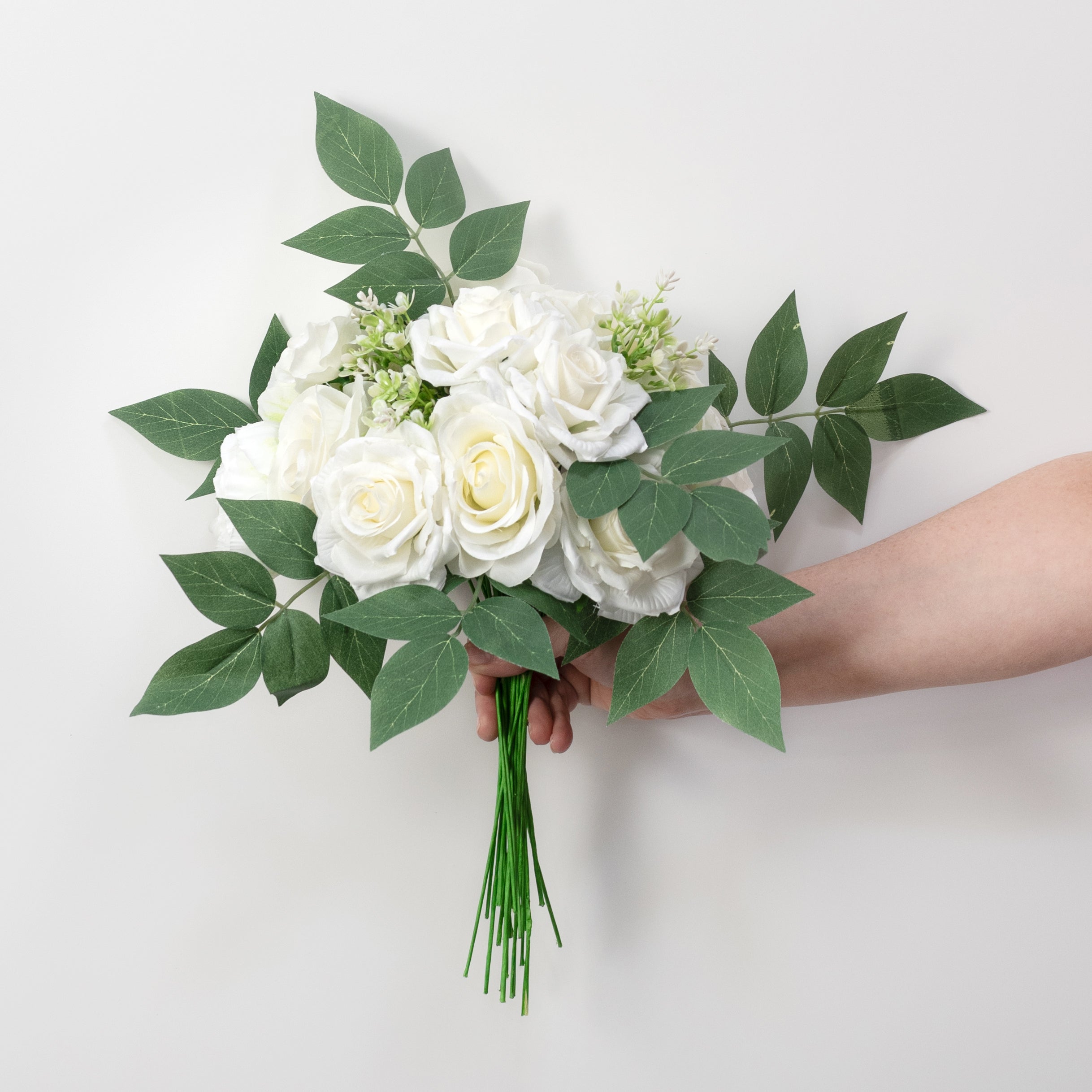 Boxed Pick Mix: White Roses & Peonies (29 Stem)