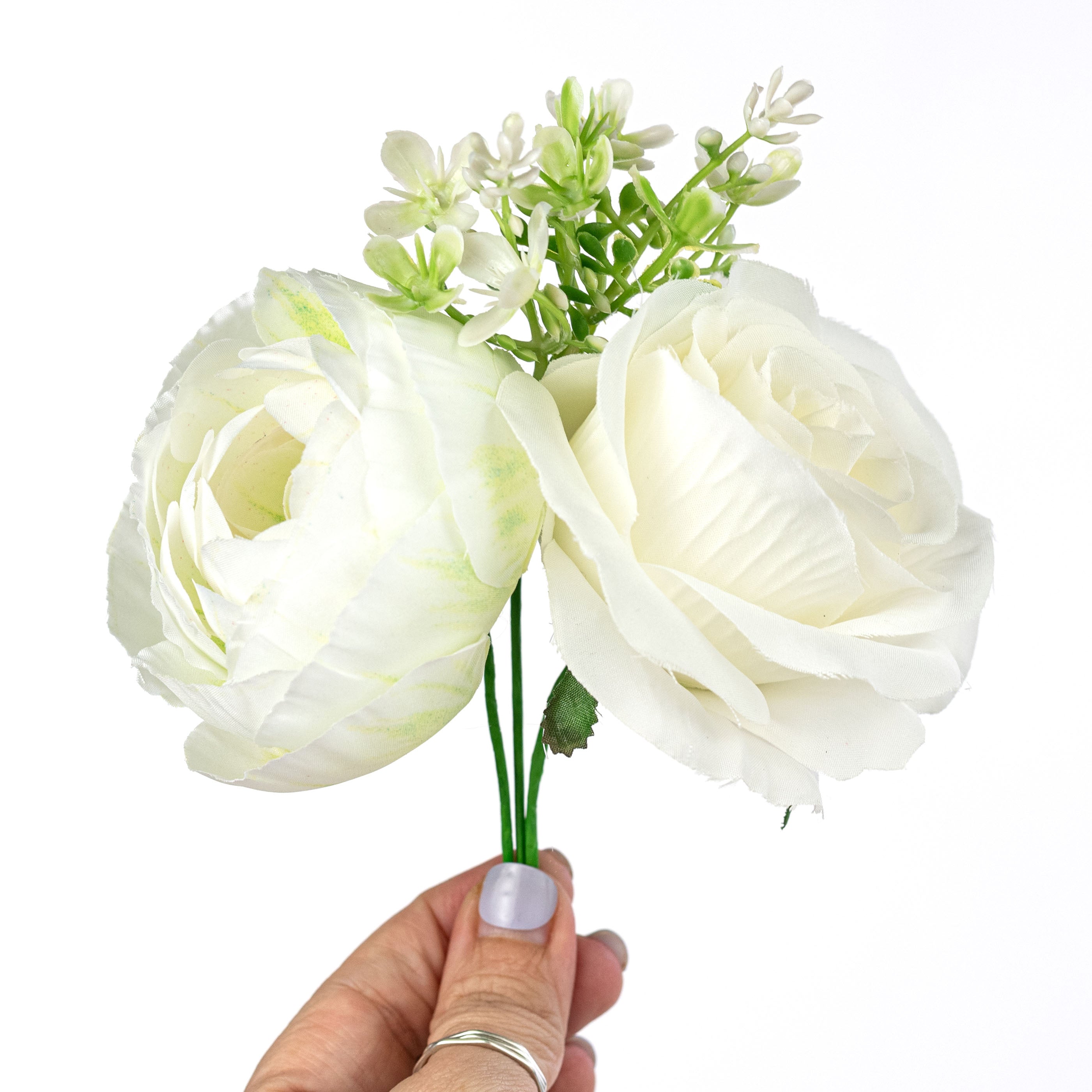 Boxed Pick Mix: White Roses & Peonies (29 Stem)