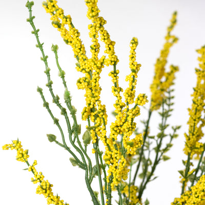 21" Erica Bush Seeded Heather: Yellow (12 Stem)