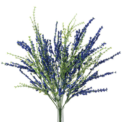 21" Erica Bush Seeded Heather: Blue (12 Stem)