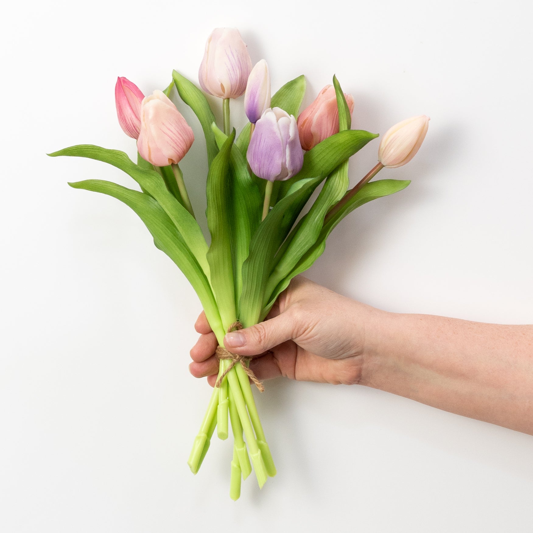 12" Mixed Artificial Tulip Bundle (7 Stem)