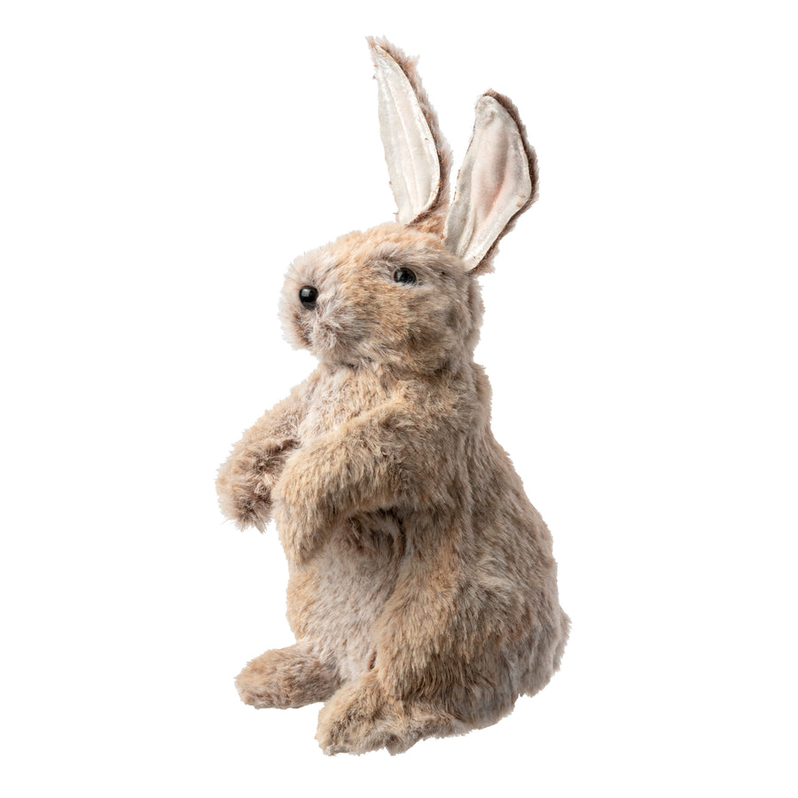 10" Faux Fur Bunny: Brown