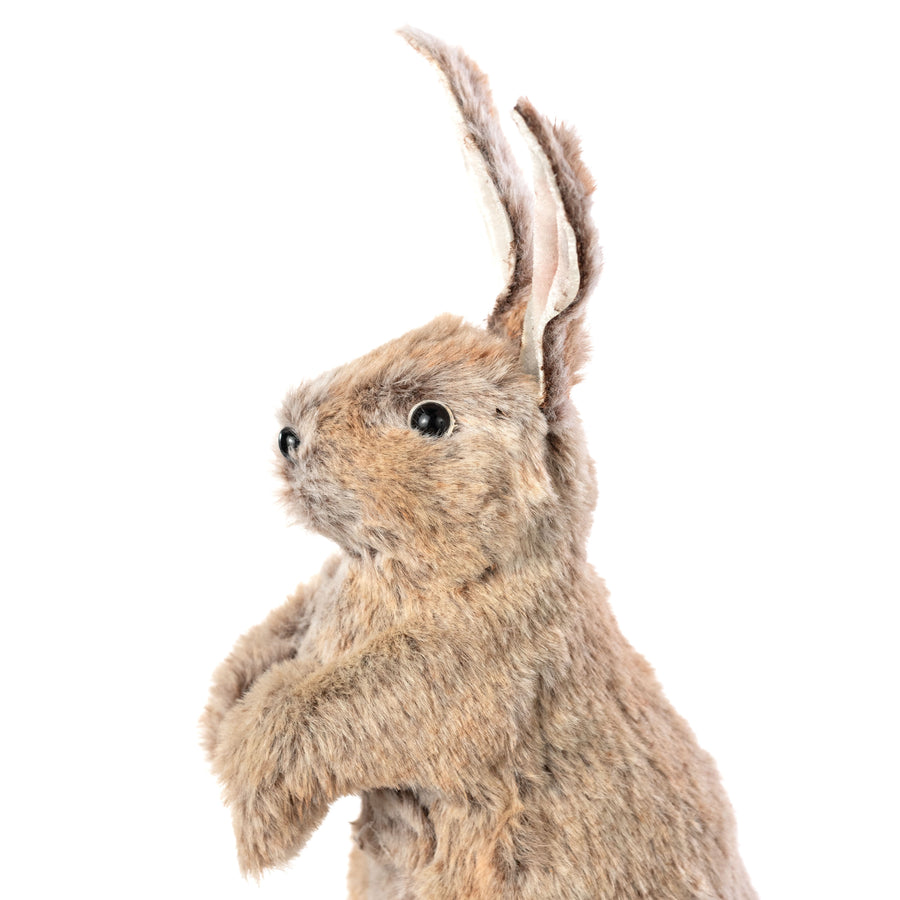 10" Faux Fur Bunny: Brown
