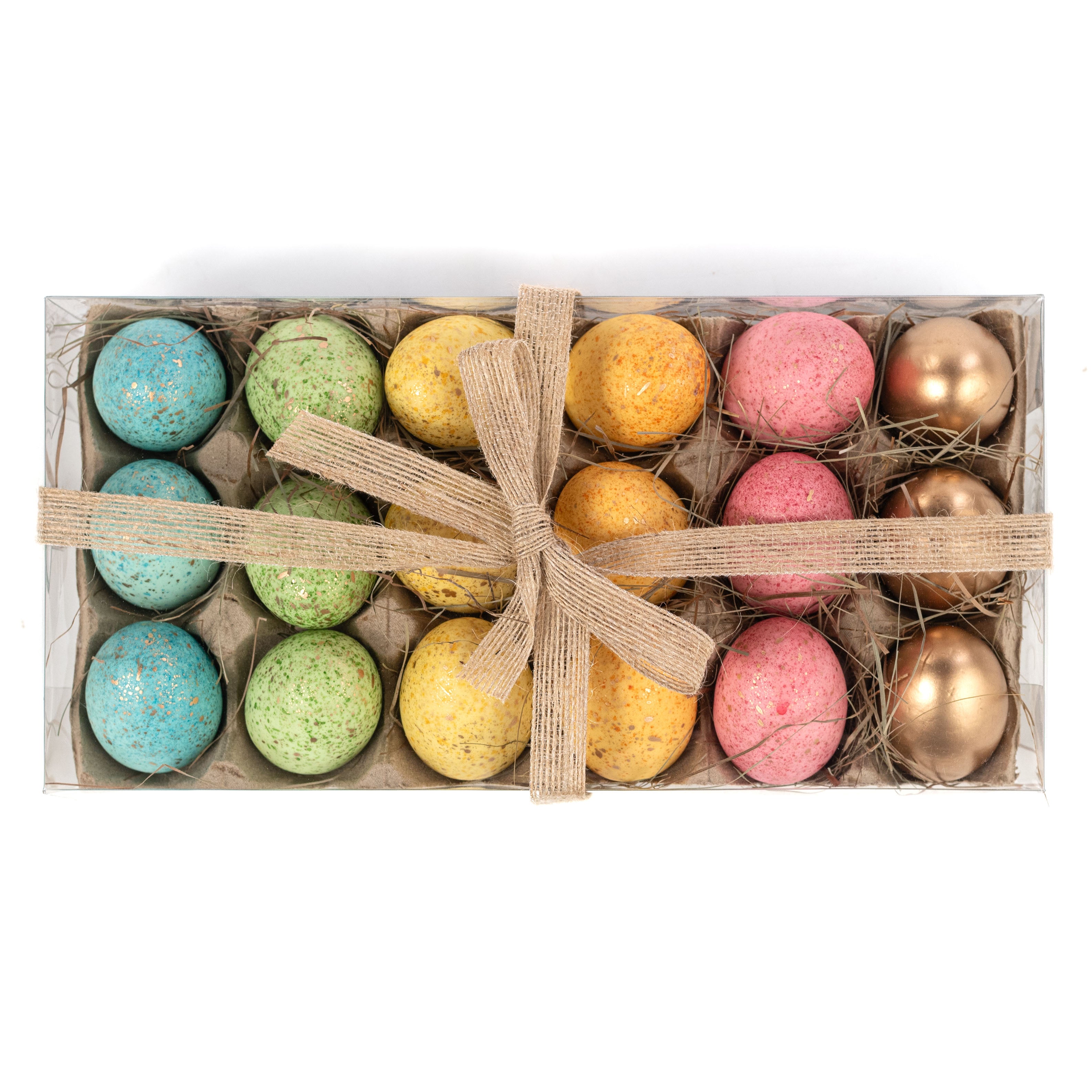 Gold Mottled Easter Eggs in Egg Carton (18)