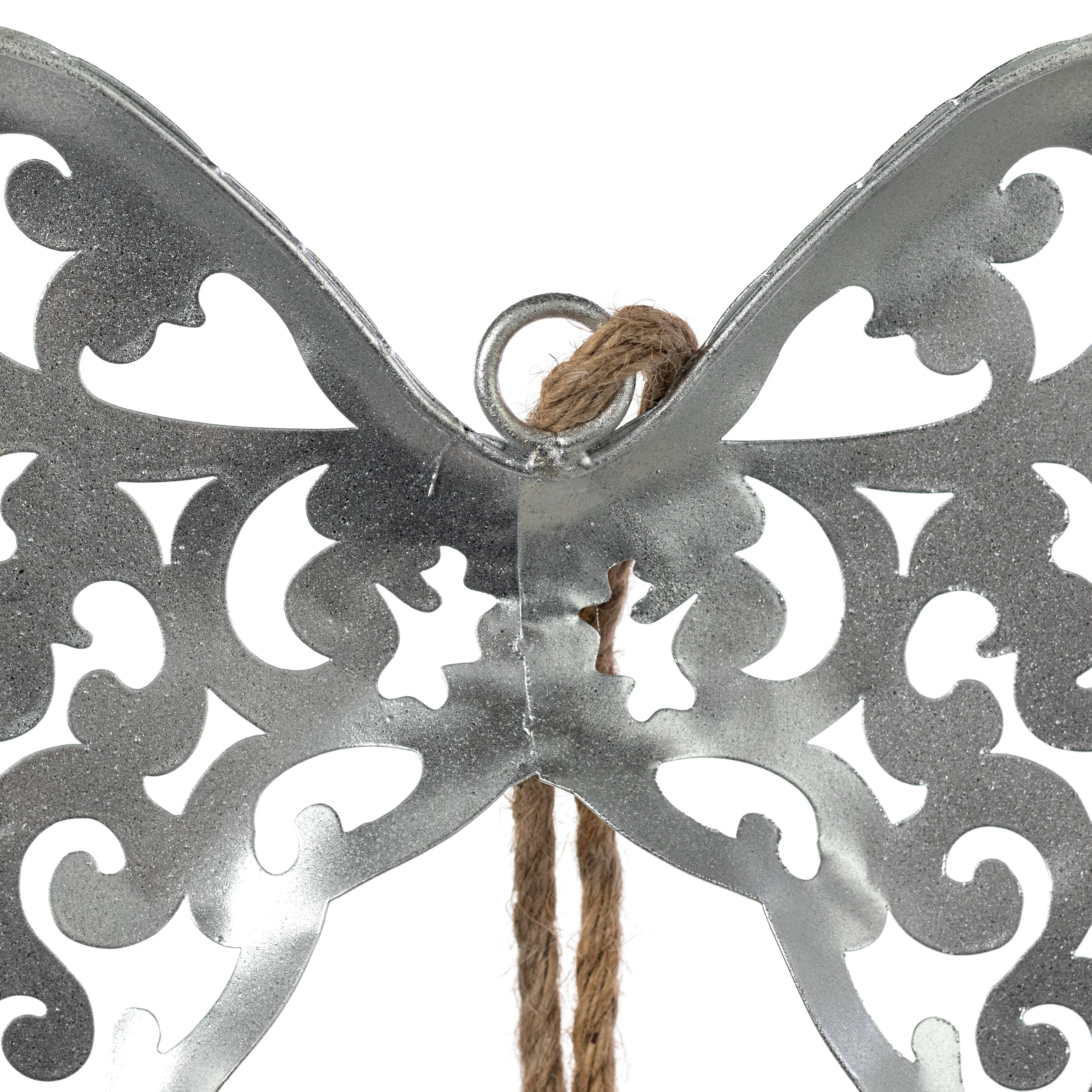 15.5" X 13" Angel Wing Decor: Silver