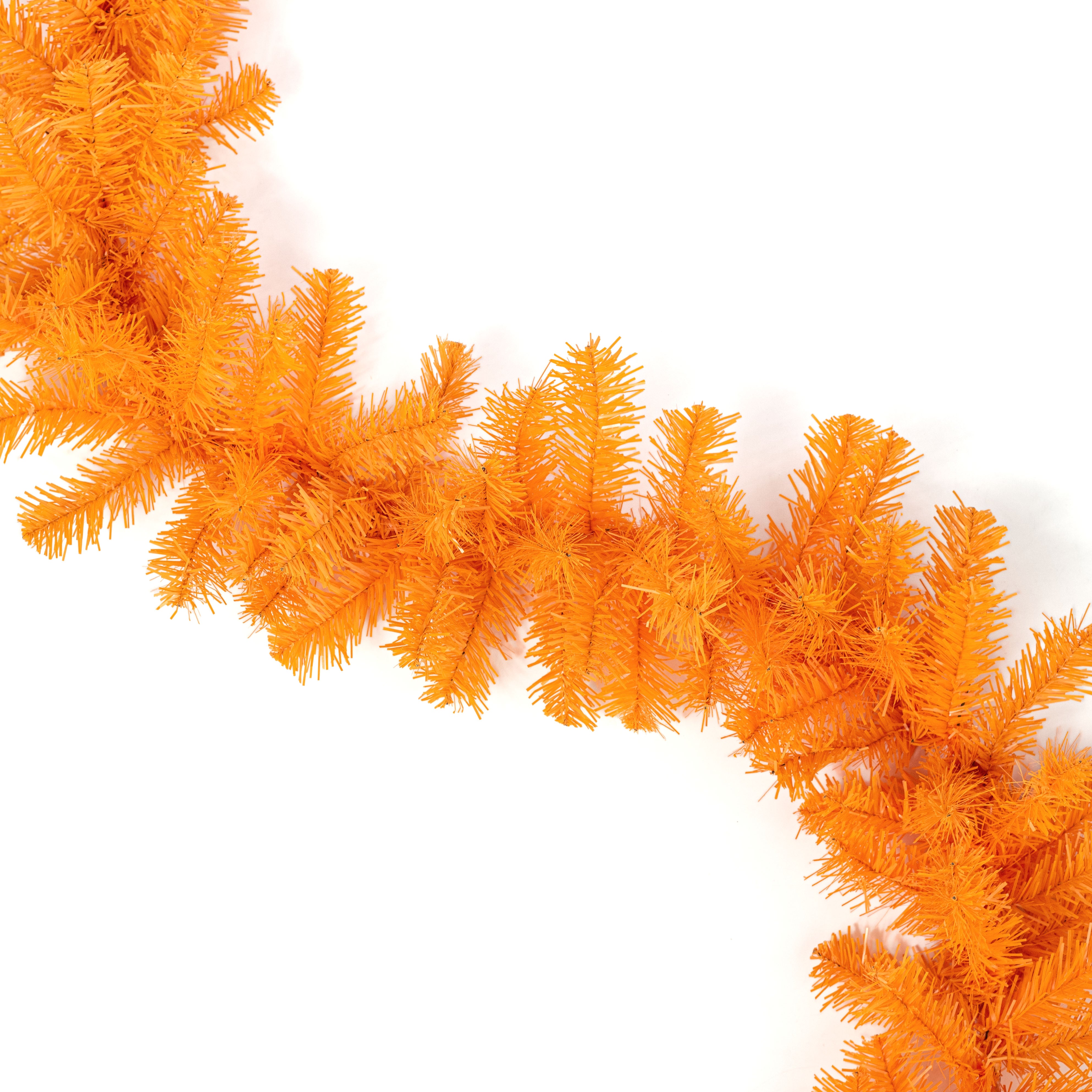 9' PVC Pine Garland: Orange (201 Tips)