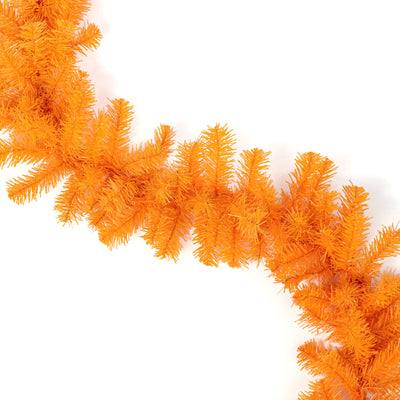 9' PVC Pine Garland: Orange (201 Tips)