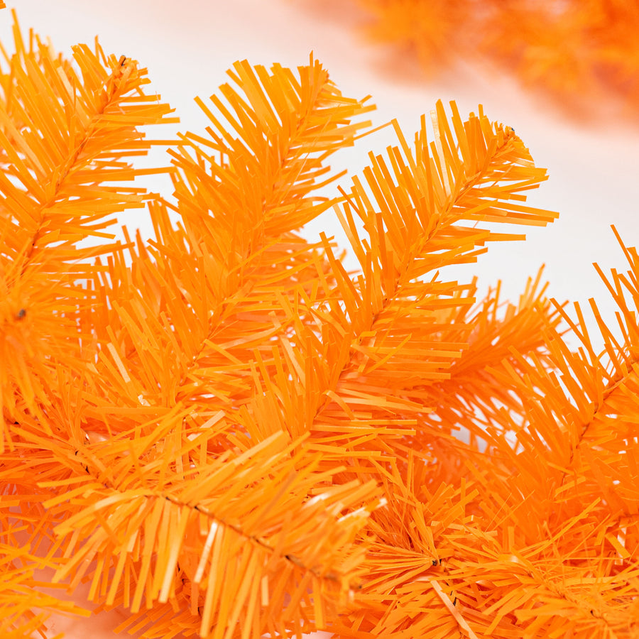 9' PVC Pine Garland: Orange (201 Tips)
