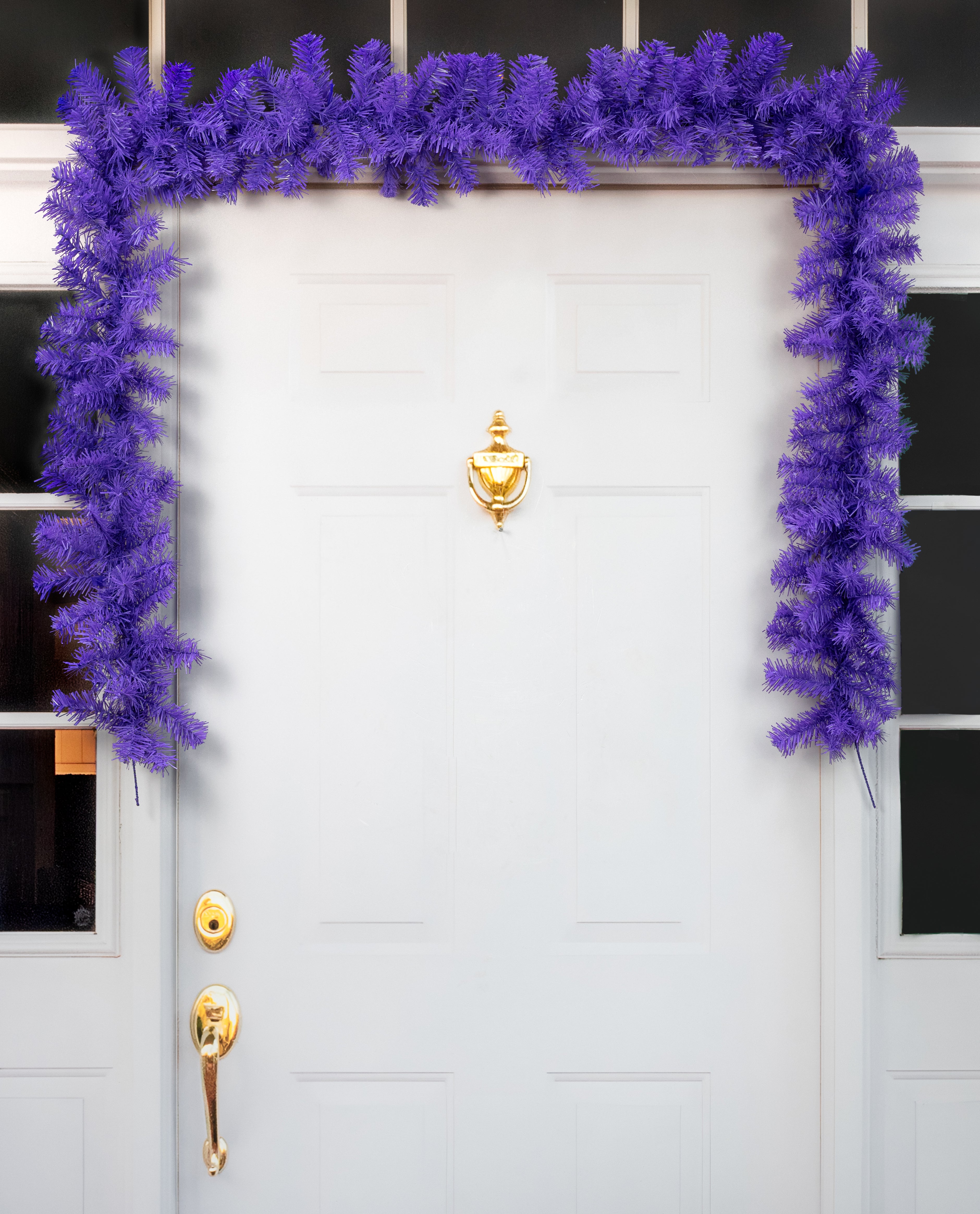 9' PVC Pine Garland: Purple (201 Tips)