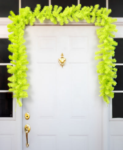 9' PVC Pine Garland: Lime Green (201 Tips)