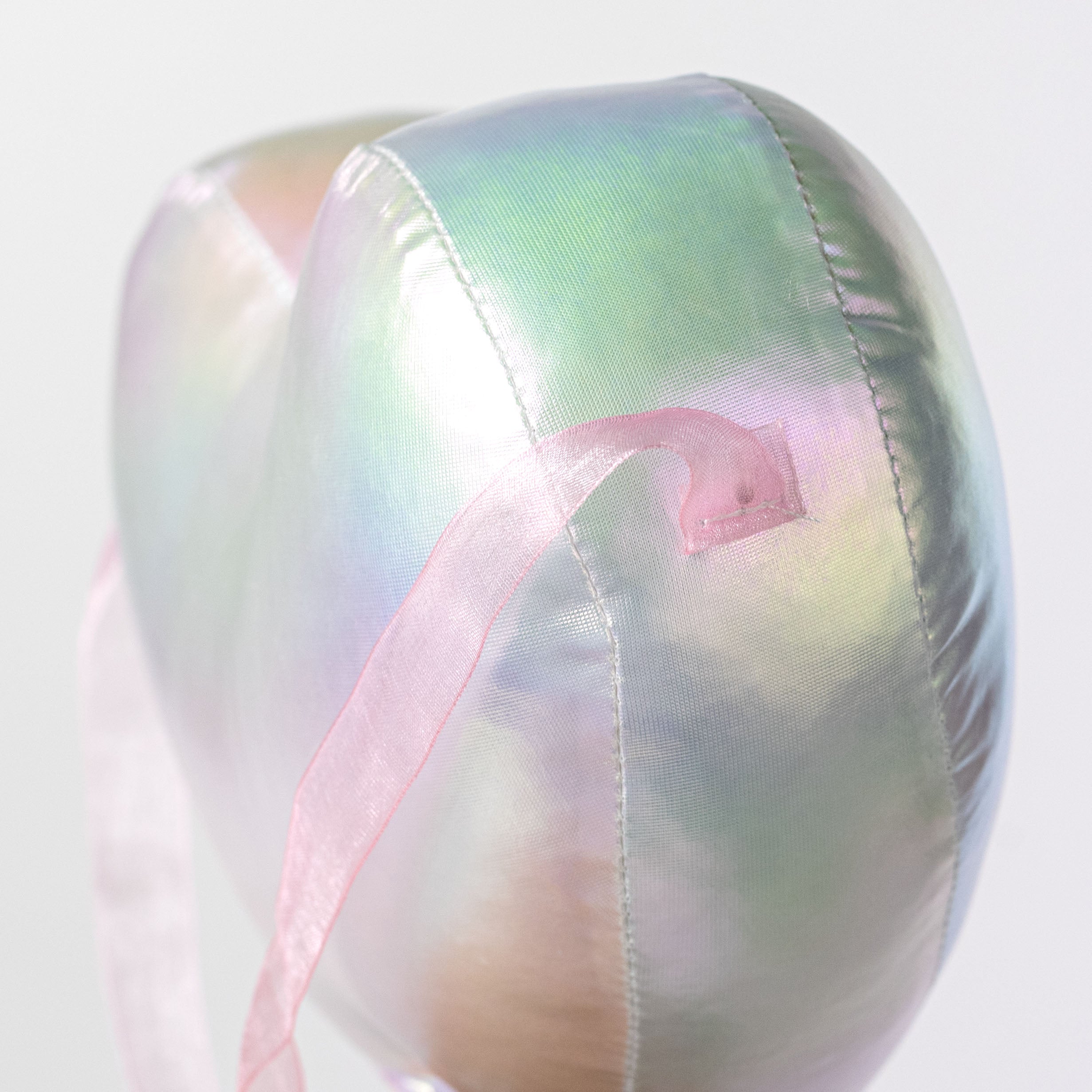 8" Iridescent Heart Ornament: White