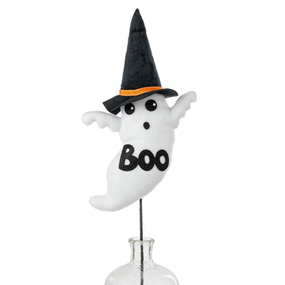24" Plush Boo Ghost Witch Hat Spray