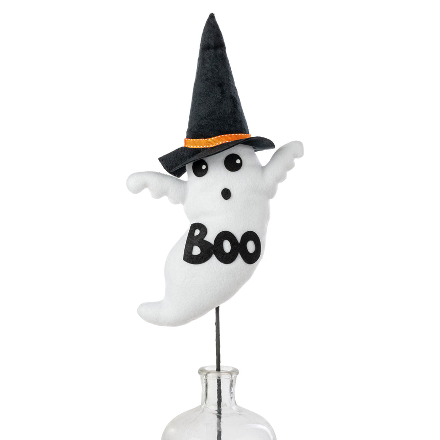 24" Plush Boo Ghost Witch Hat Spray