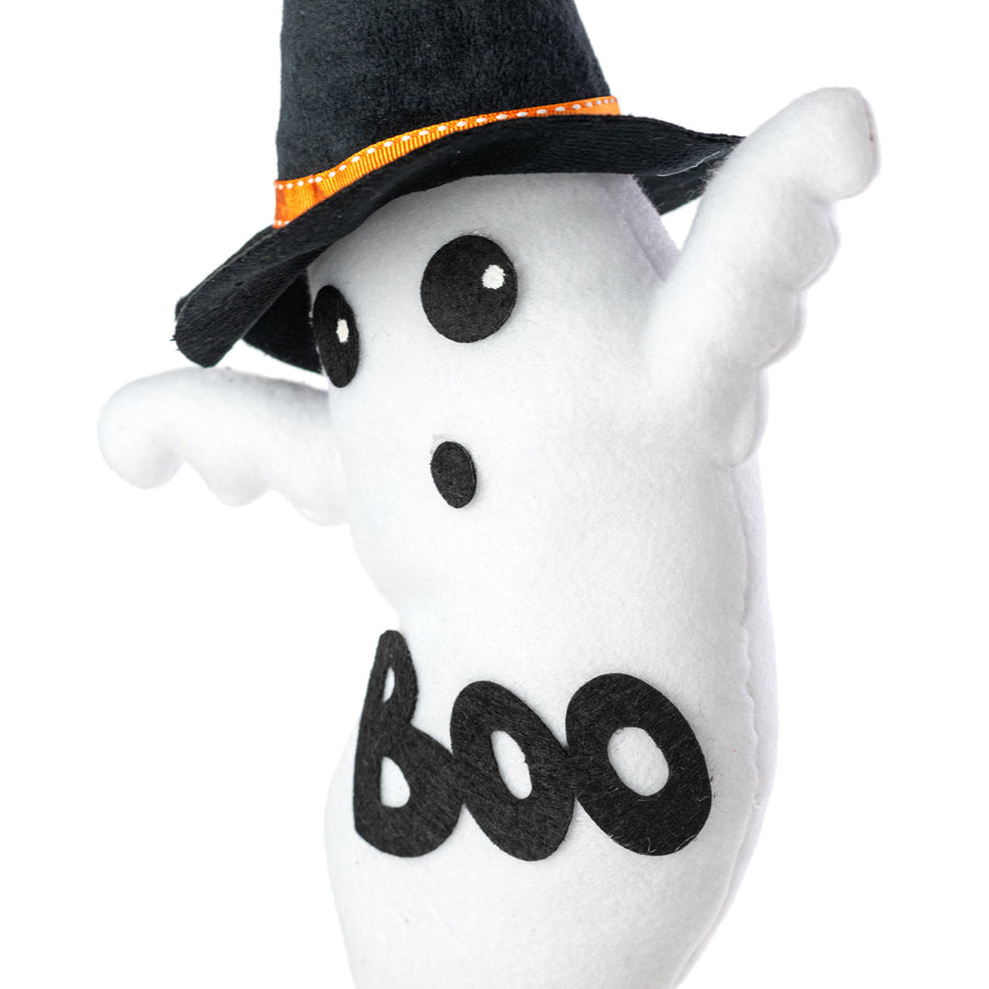 24" Plush Boo Ghost Witch Hat Spray
