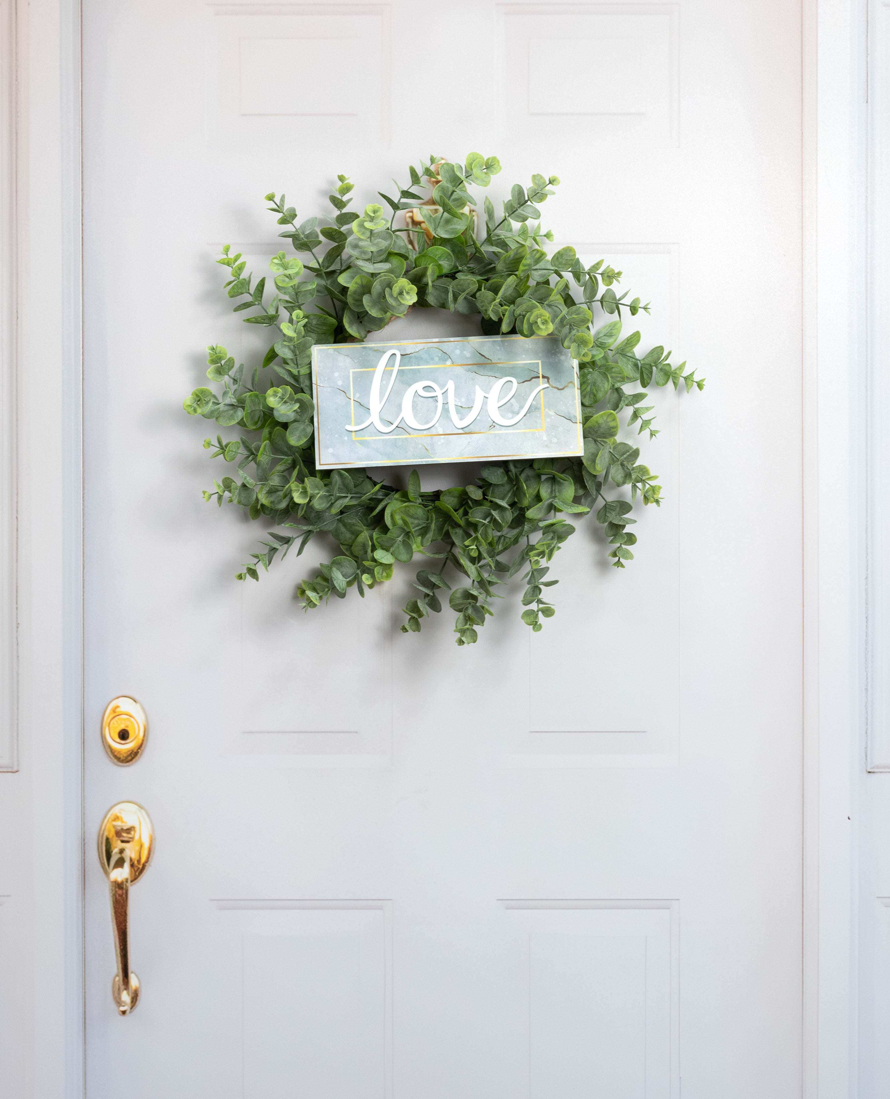 12" Wooden Sign: Marble Love