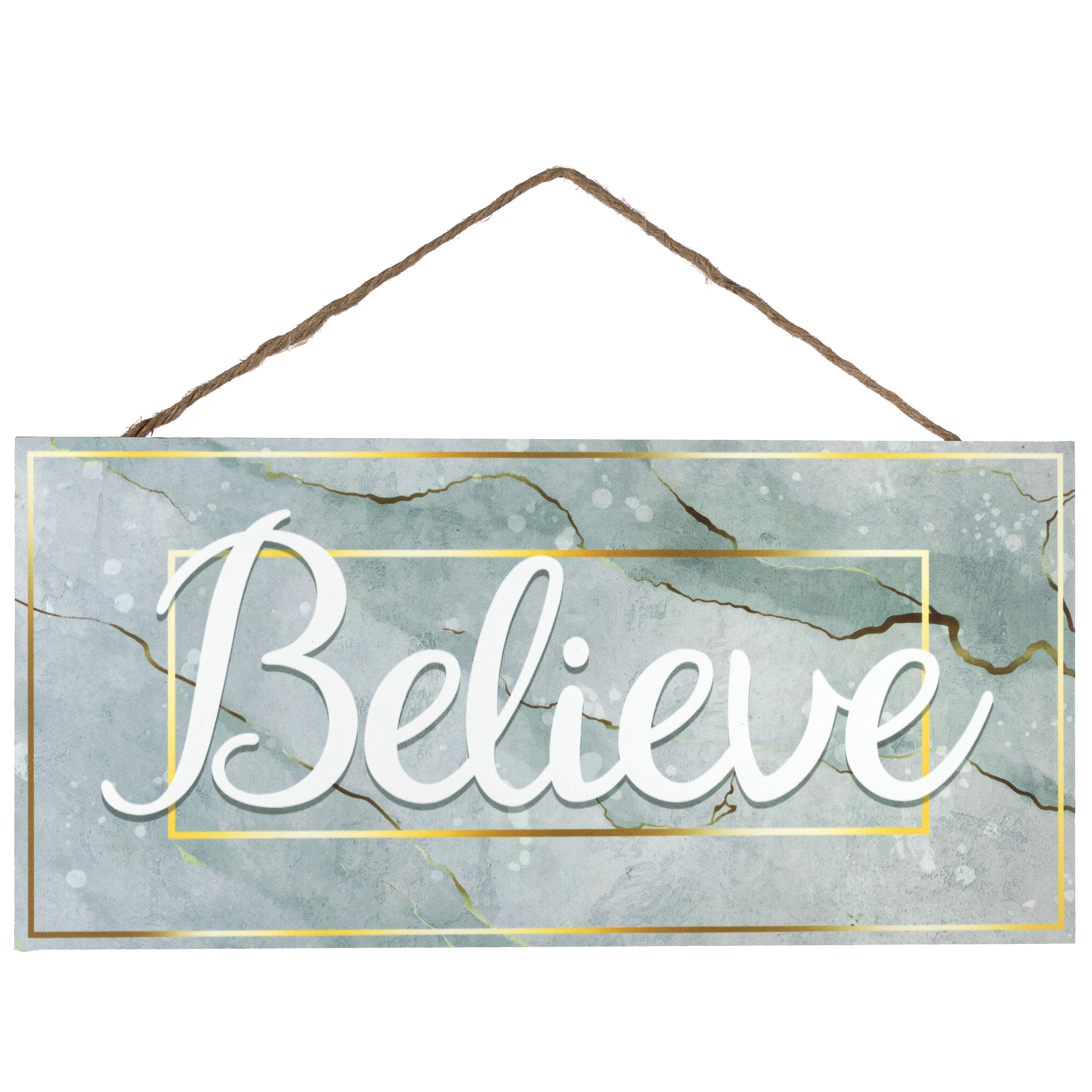 12" Wooden Sign: Marble Believe
