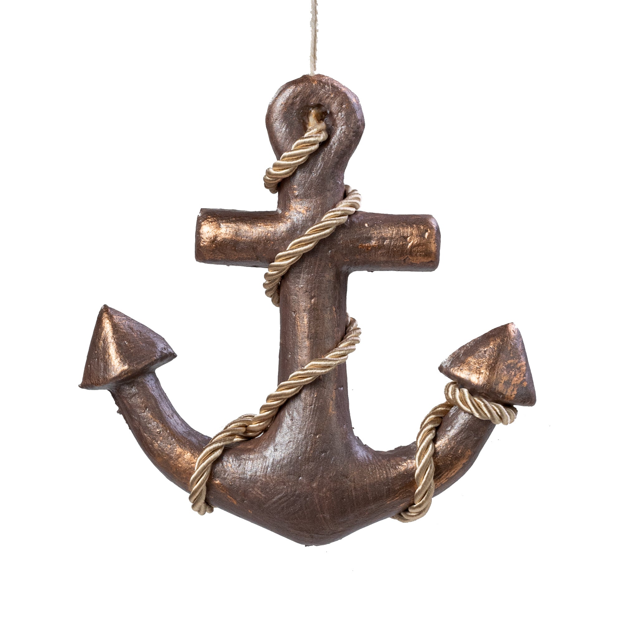 6.5" Metallic Anchor Ornament: Bronze