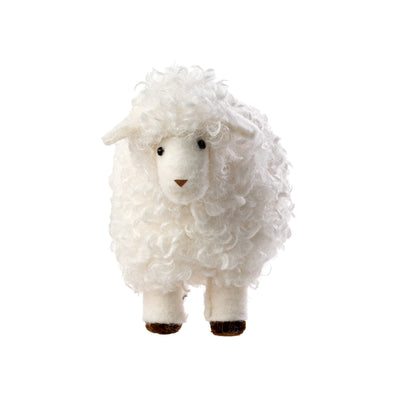 7.5" Faux Fleece Lamb Decoration