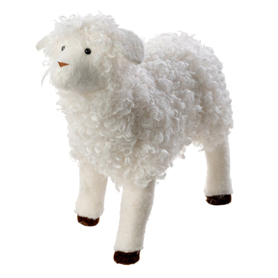 12" Faux Fleece Lamb Decoration