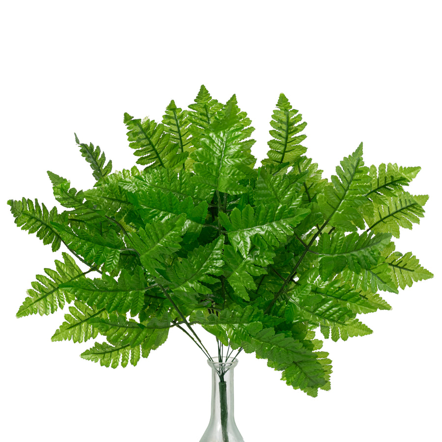 17" Pull Apart Silk Leather Leaf Bush (12 Stems)
