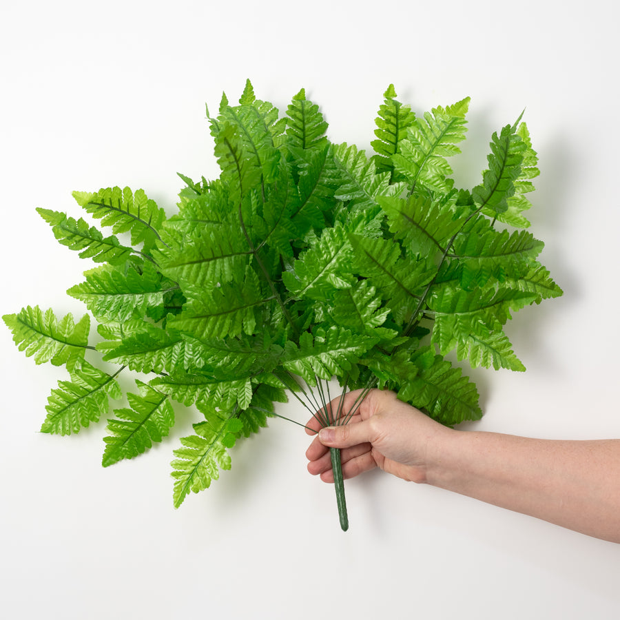 17" Pull Apart Silk Leather Leaf Bush (12 Stems)