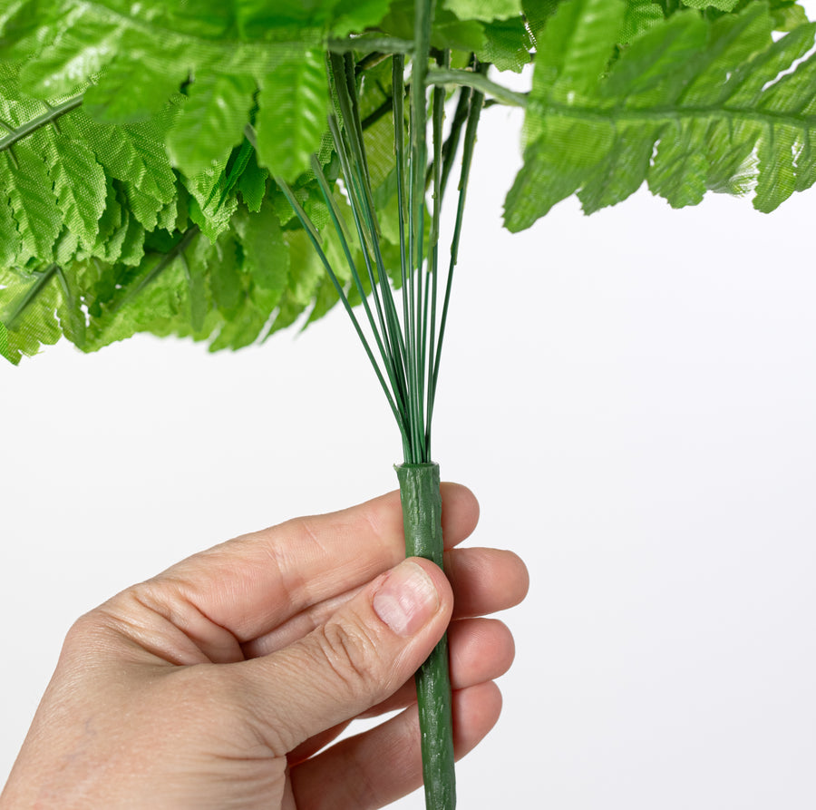17" Pull Apart Silk Leather Leaf Bush (12 Stems)