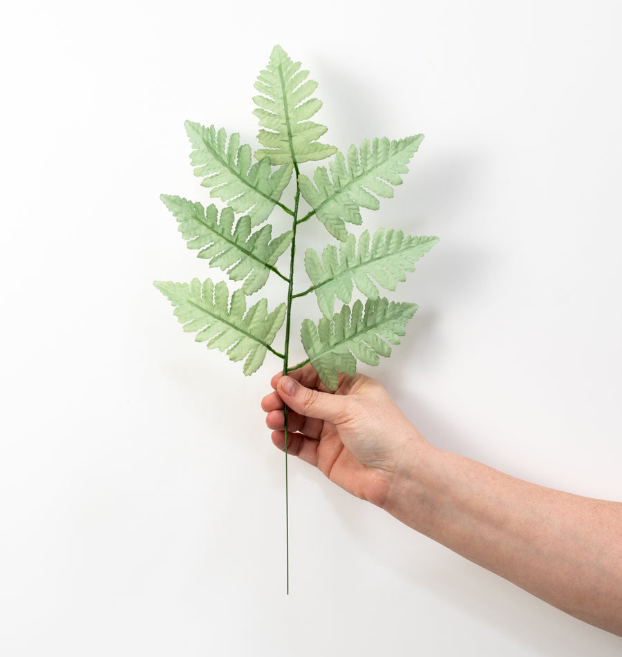 17" Pull Apart Silk Leather Leaf Bush: Sage Green (12 Stems)