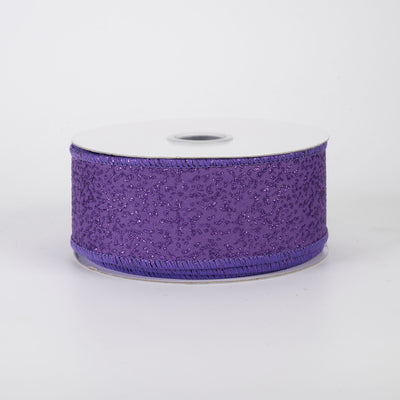 1.5" Speckled Glitter Canvas Ribbon: Purple (10 Yards)