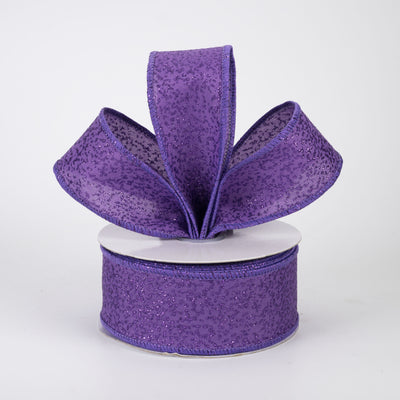1.5" Speckled Glitter Canvas Ribbon: Purple (10 Yards)