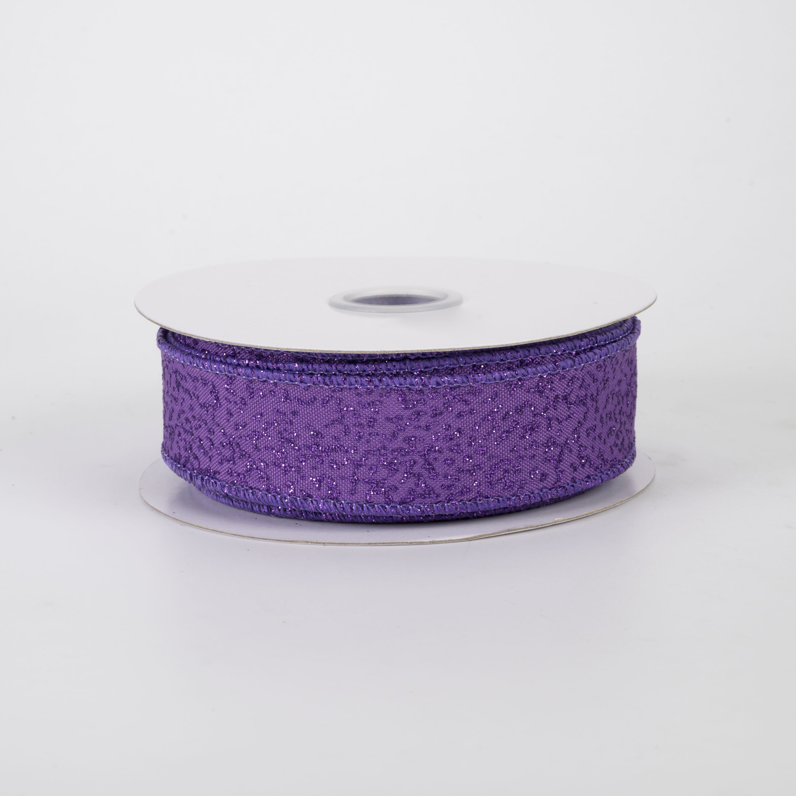 7/8" Speckled Glitter Canvas Ribbon: Purple (10 Yards)