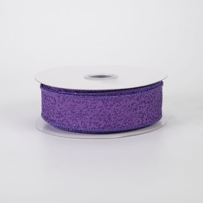 7/8" Speckled Glitter Canvas Ribbon: Purple (10 Yards)