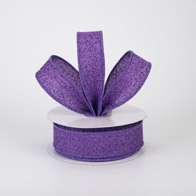 7/8" Speckled Glitter Canvas Ribbon: Purple (10 Yards)