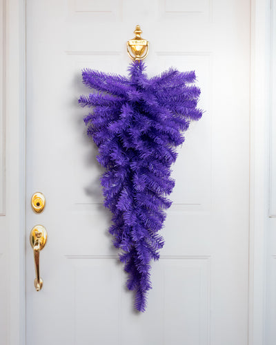 36" Pine Teardrop Swag: Purple (90 Tips)