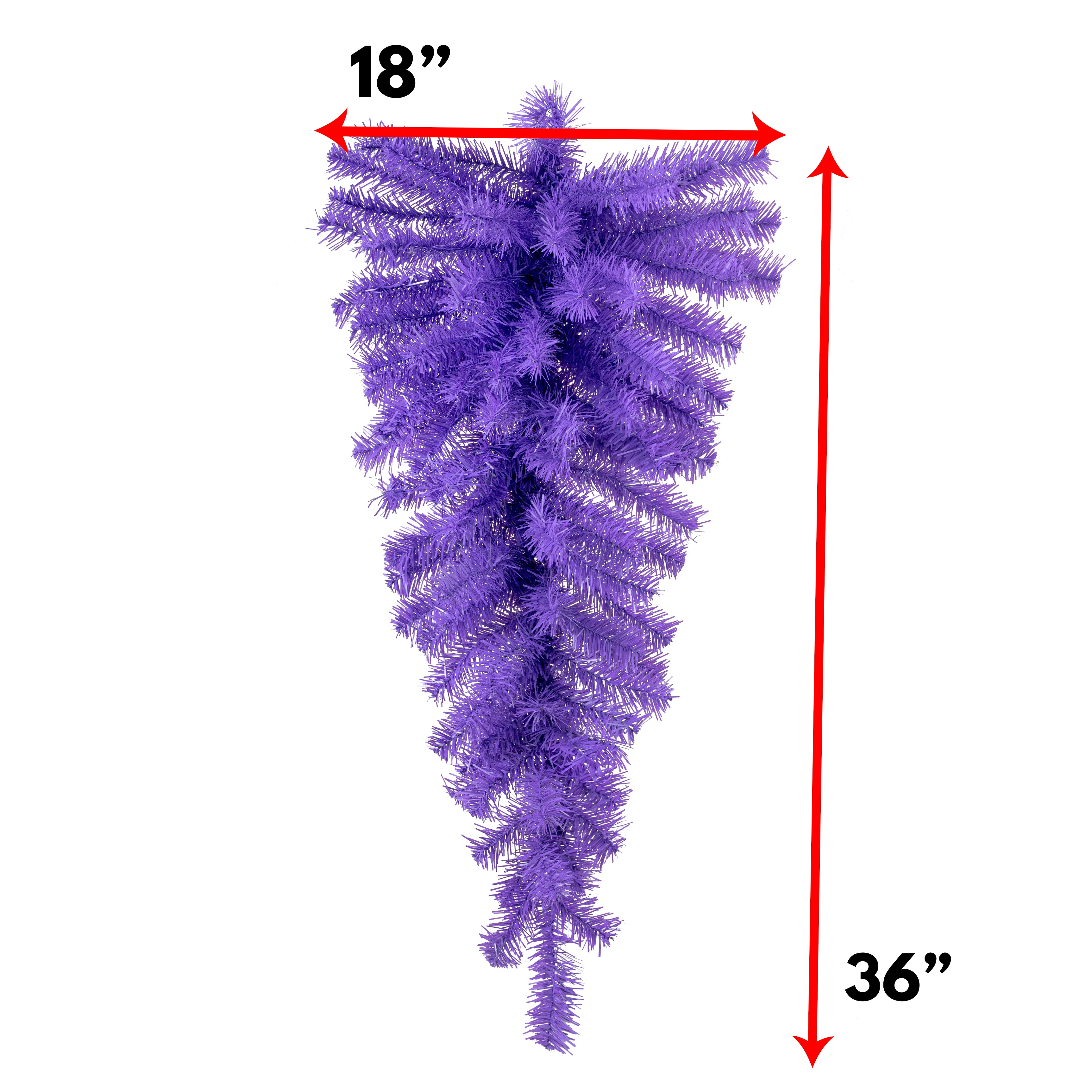 36" Pine Teardrop Swag: Purple (90 Tips)