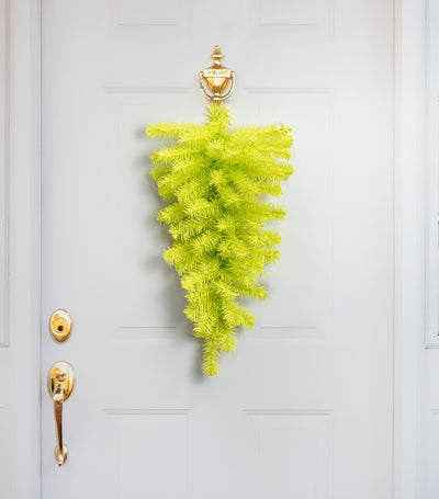 24" Pine Teardrop Swag: Lime Green (55 Tips)