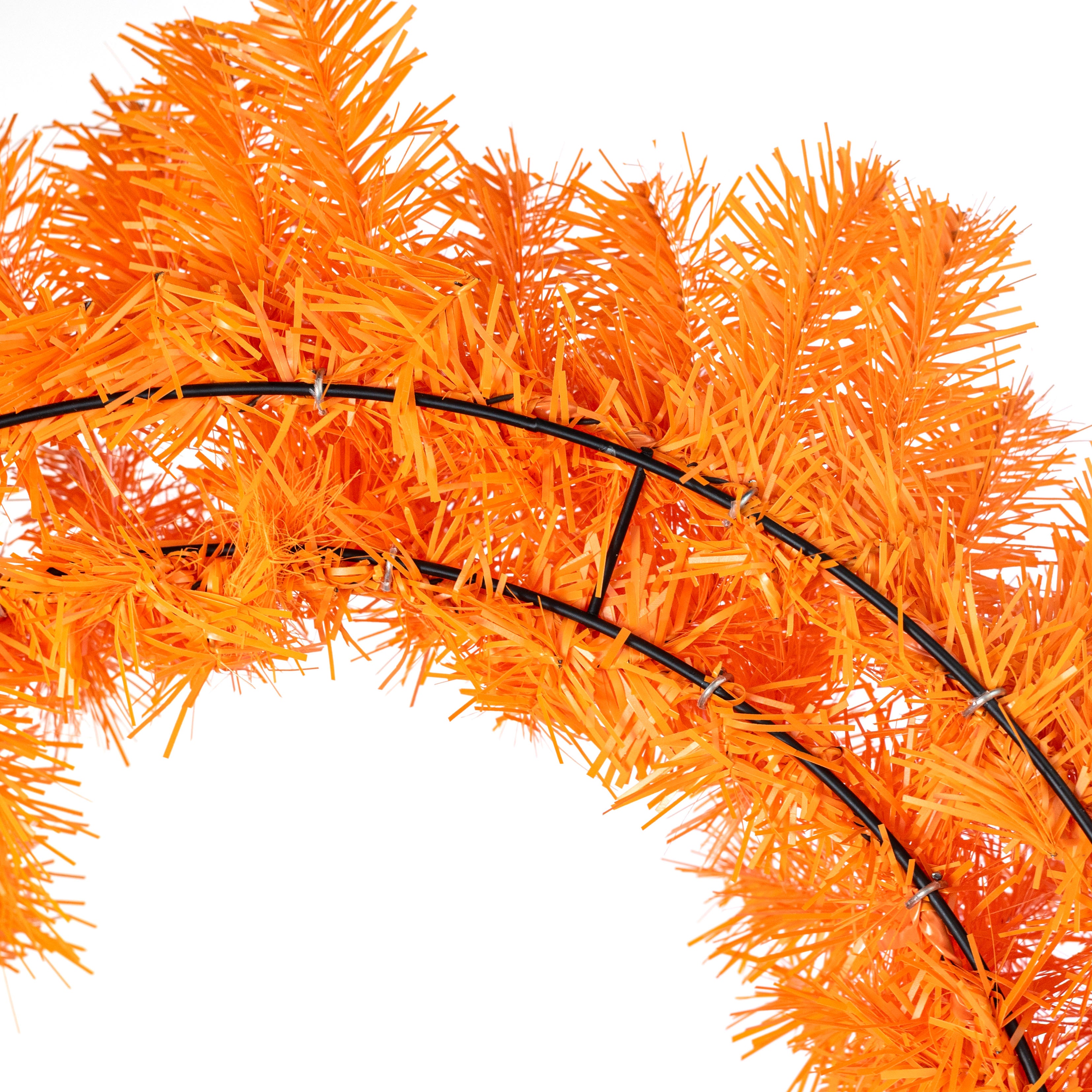 24" Pine PVC Wreath: Orange (180 Tips)