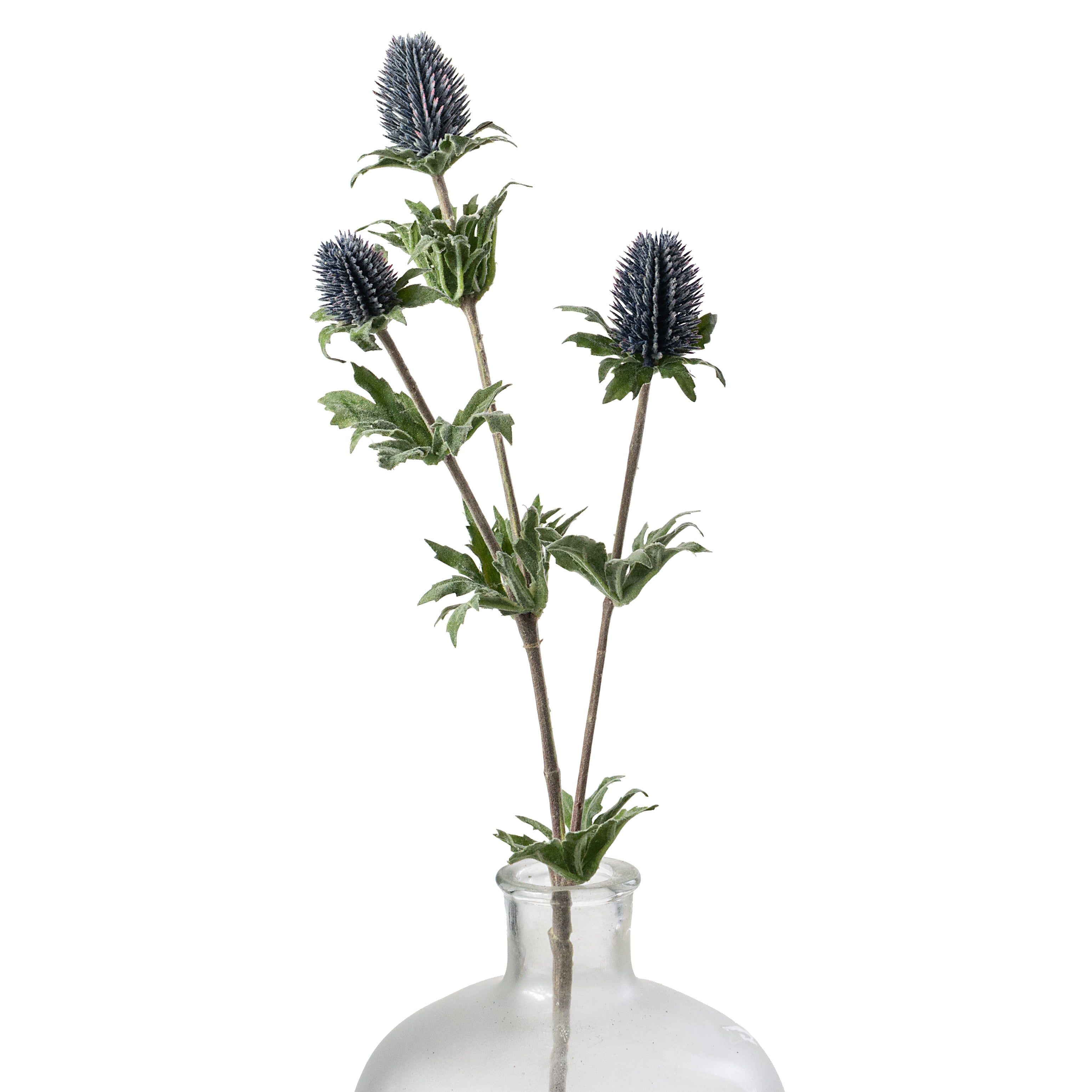 23" Artificial Thistle Spray: Smoke Blue