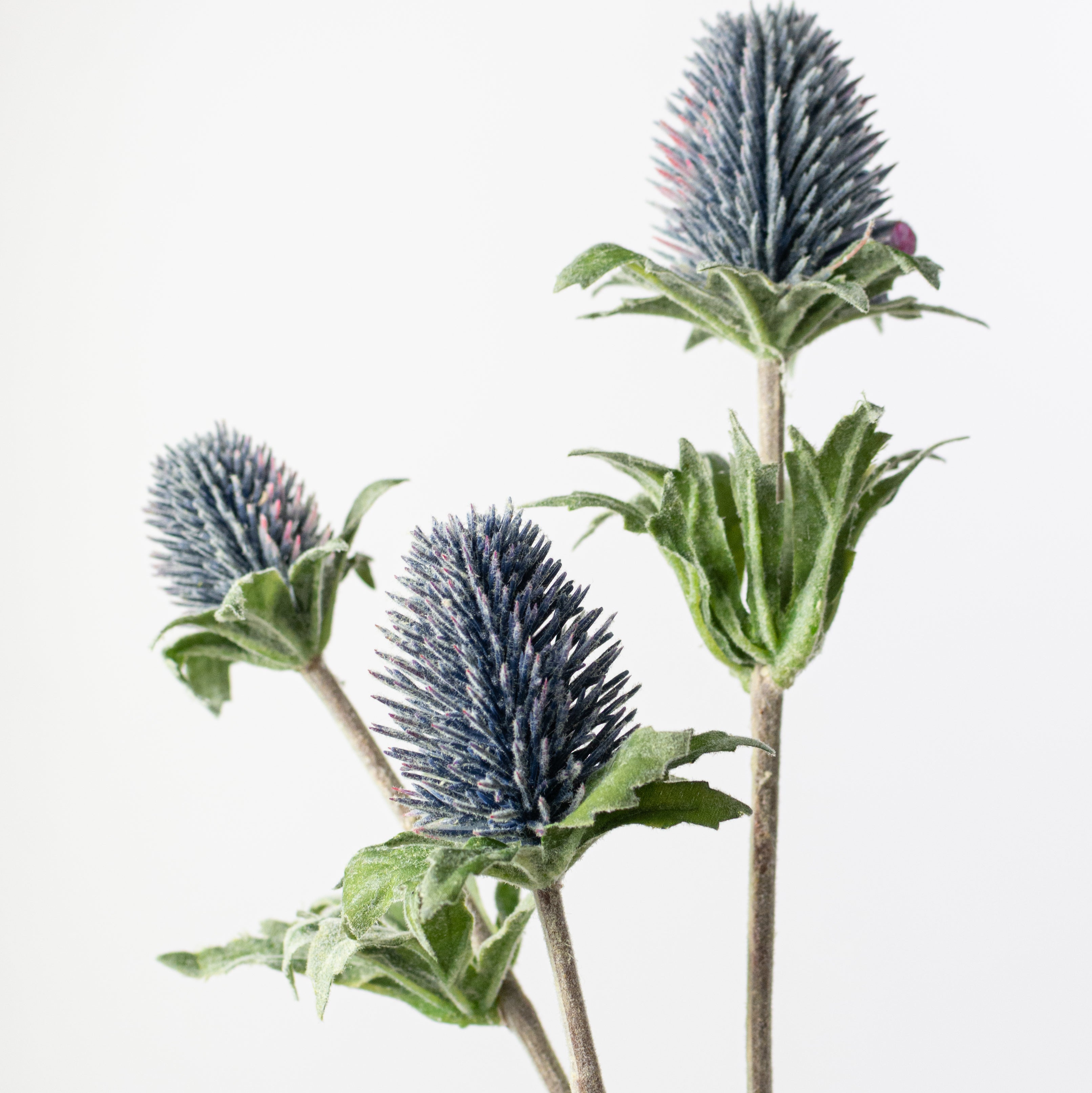 23" Artificial Thistle Spray: Smoke Blue