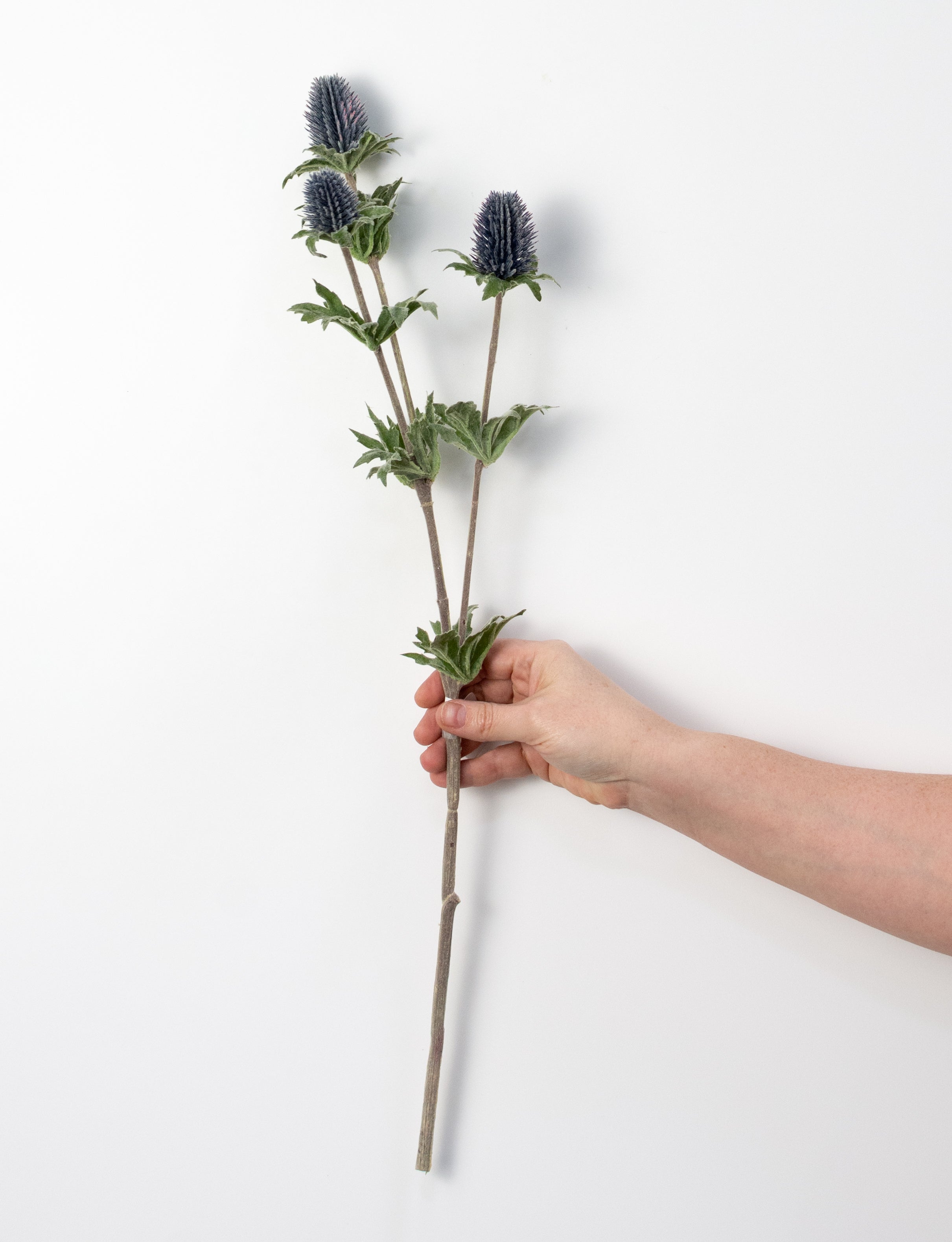 23" Artificial Thistle Spray: Smoke Blue