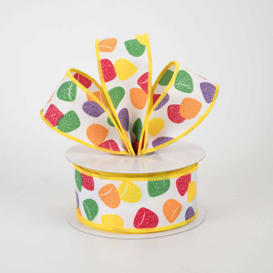 1.5" Gumdrops Candy Ribbon: Multicolor (10 Yards)