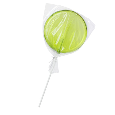 6" x 14" Candy Lollipop Stick: Clear Lime Green