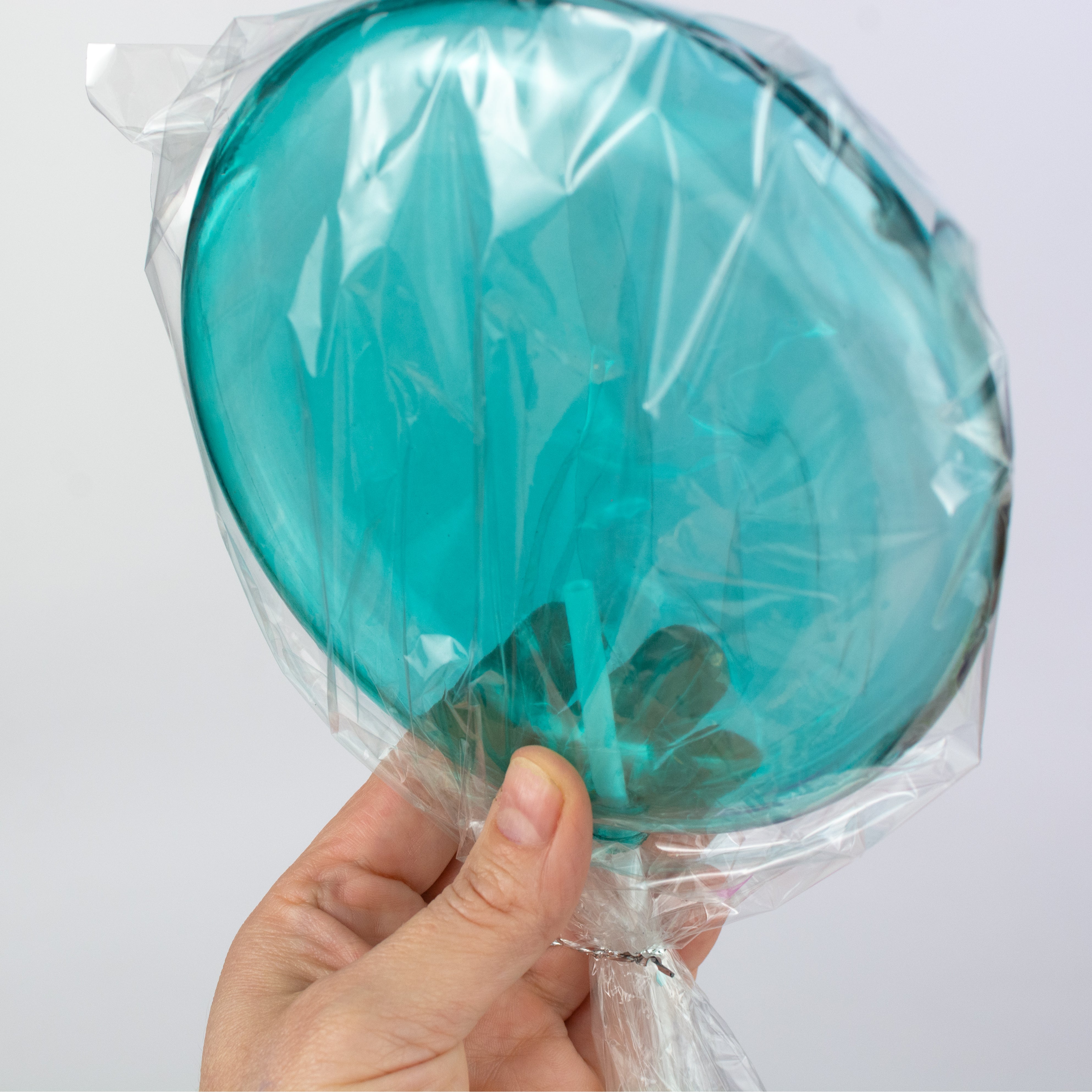 6" x 14" Candy Lollipop Stick: Clear Ice Blue