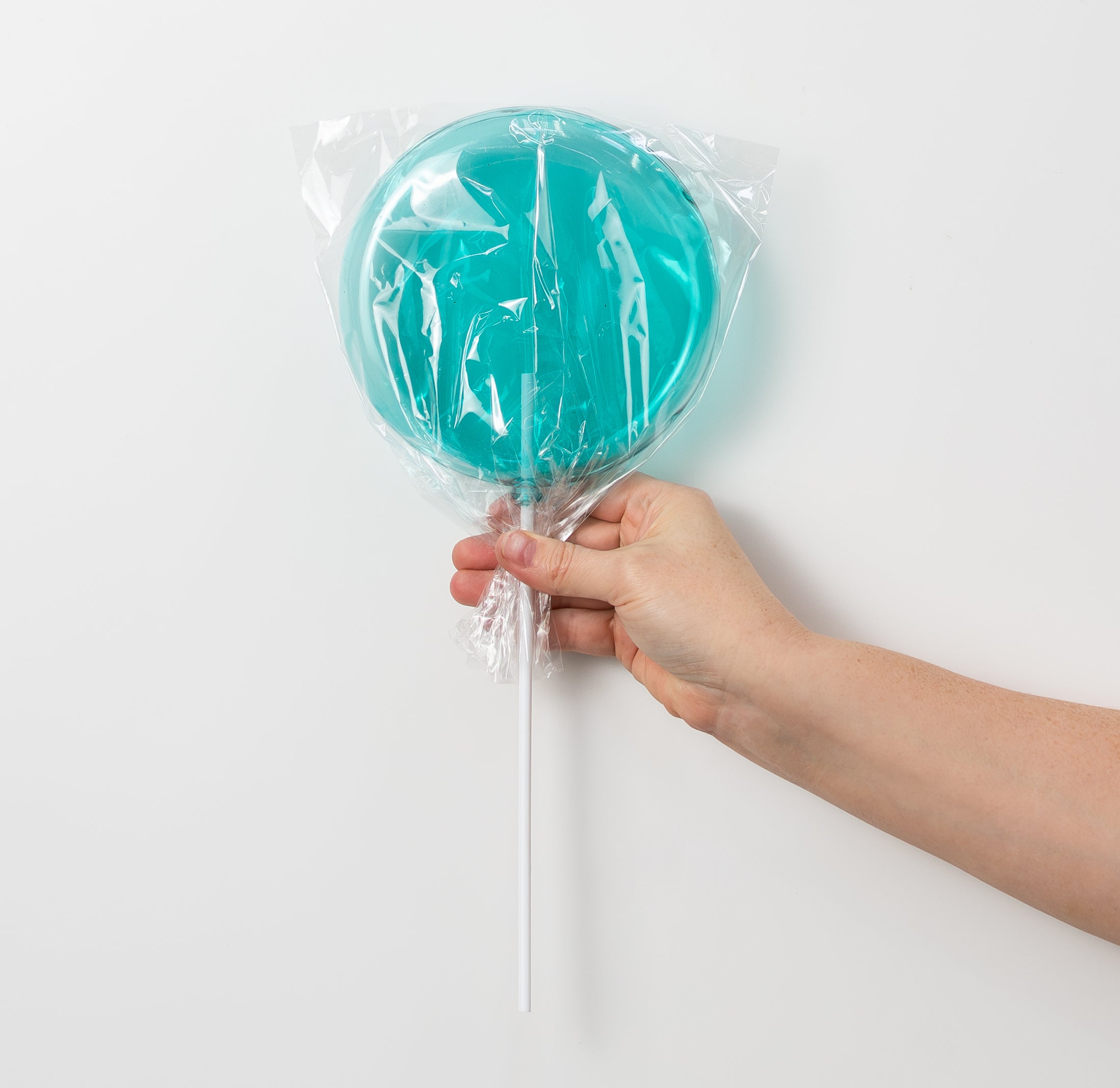 6" x 14" Candy Lollipop Stick: Clear Ice Blue