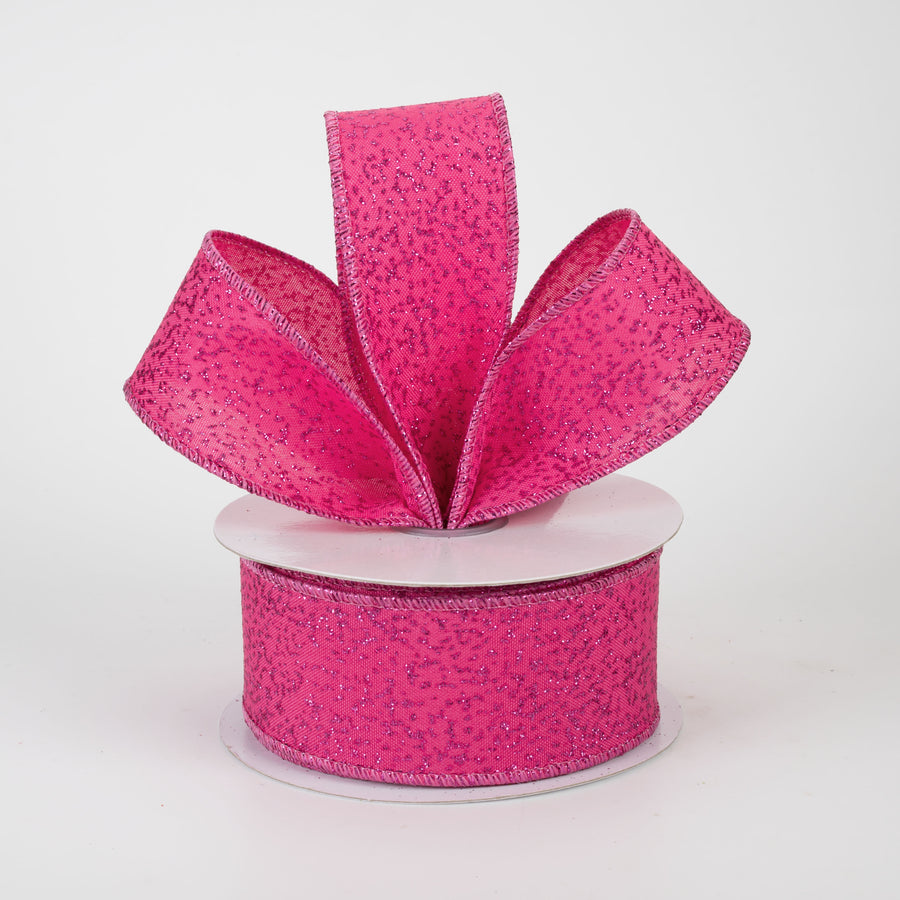 1.5" Speckled Glitter Canvas Ribbon: Hot Pink (10 Yards)