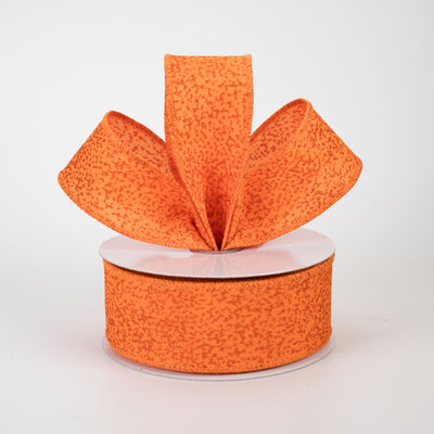 1.5" Speckled Glitter Canvas Ribbon: Orange (10 Yards)