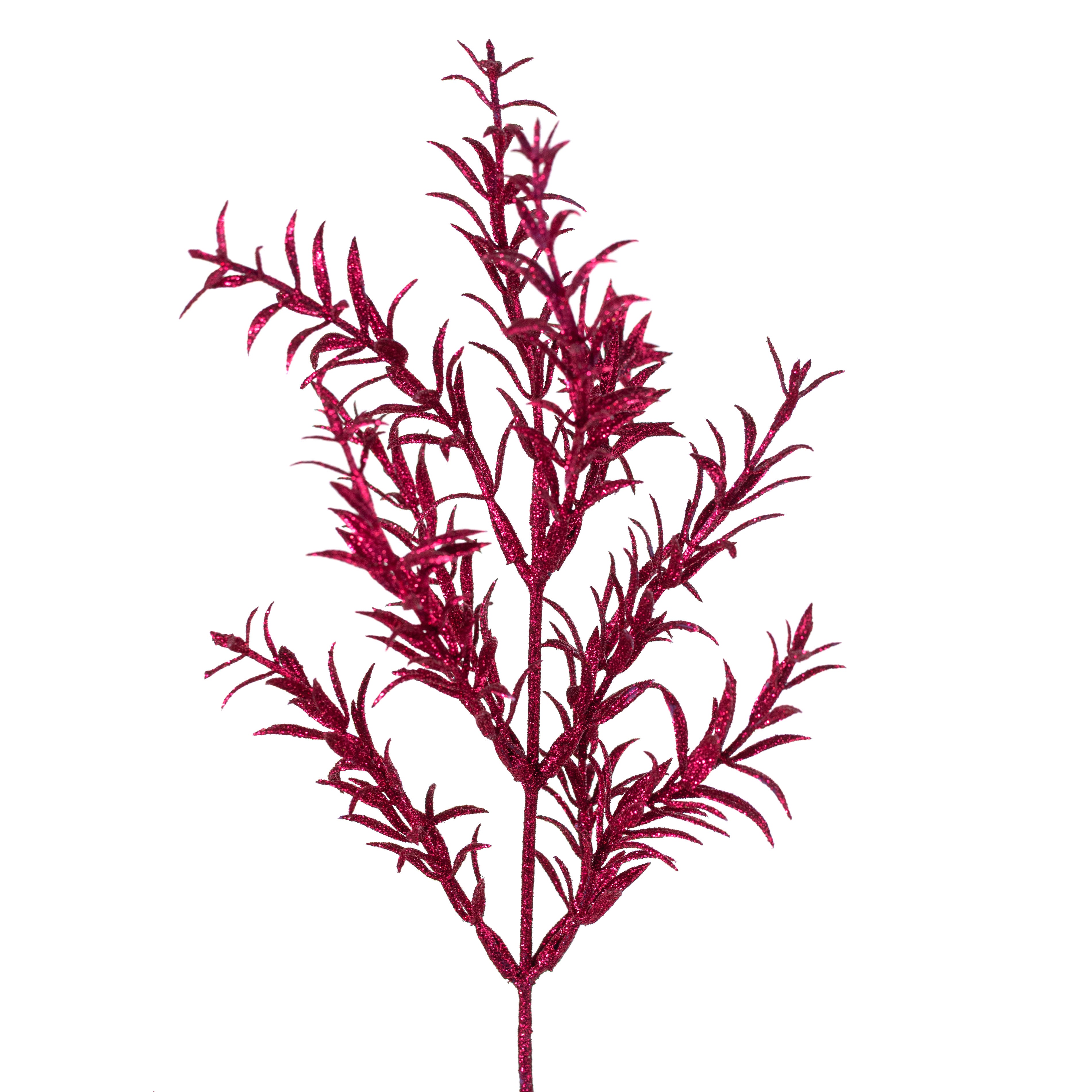 13" Glitter Rosemary Bush: Hot Pink