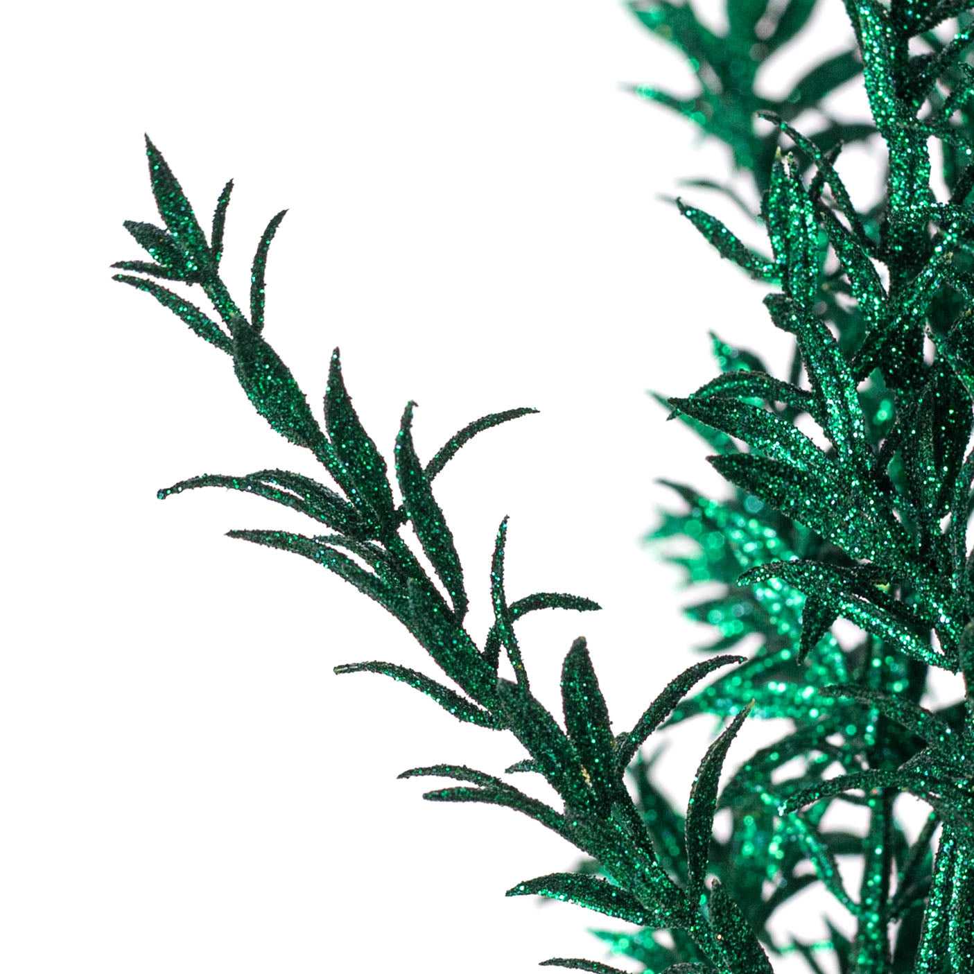 13" Glitter Rosemary Bush: Hunter Green