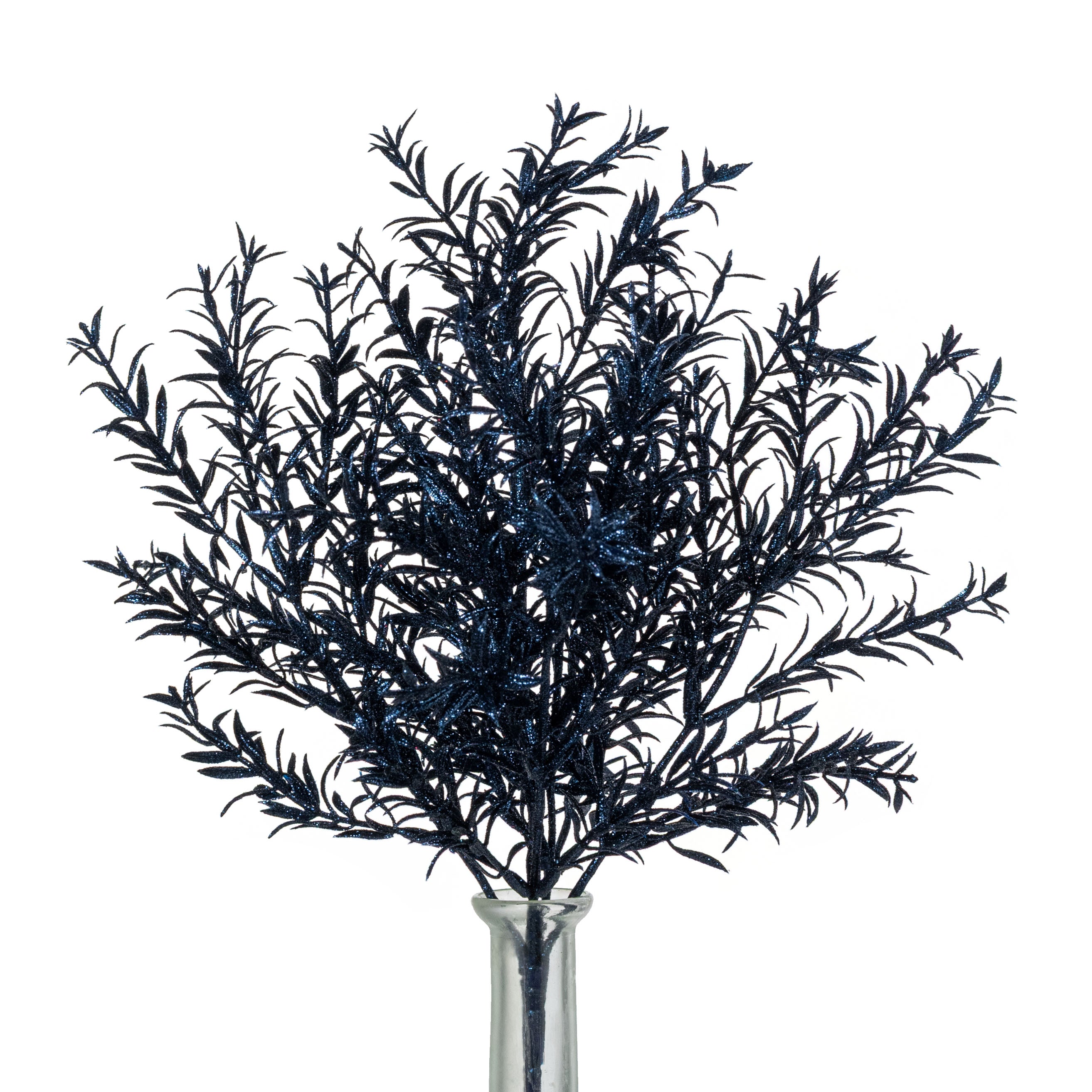 13" Glitter Rosemary Bush: Navy Blue