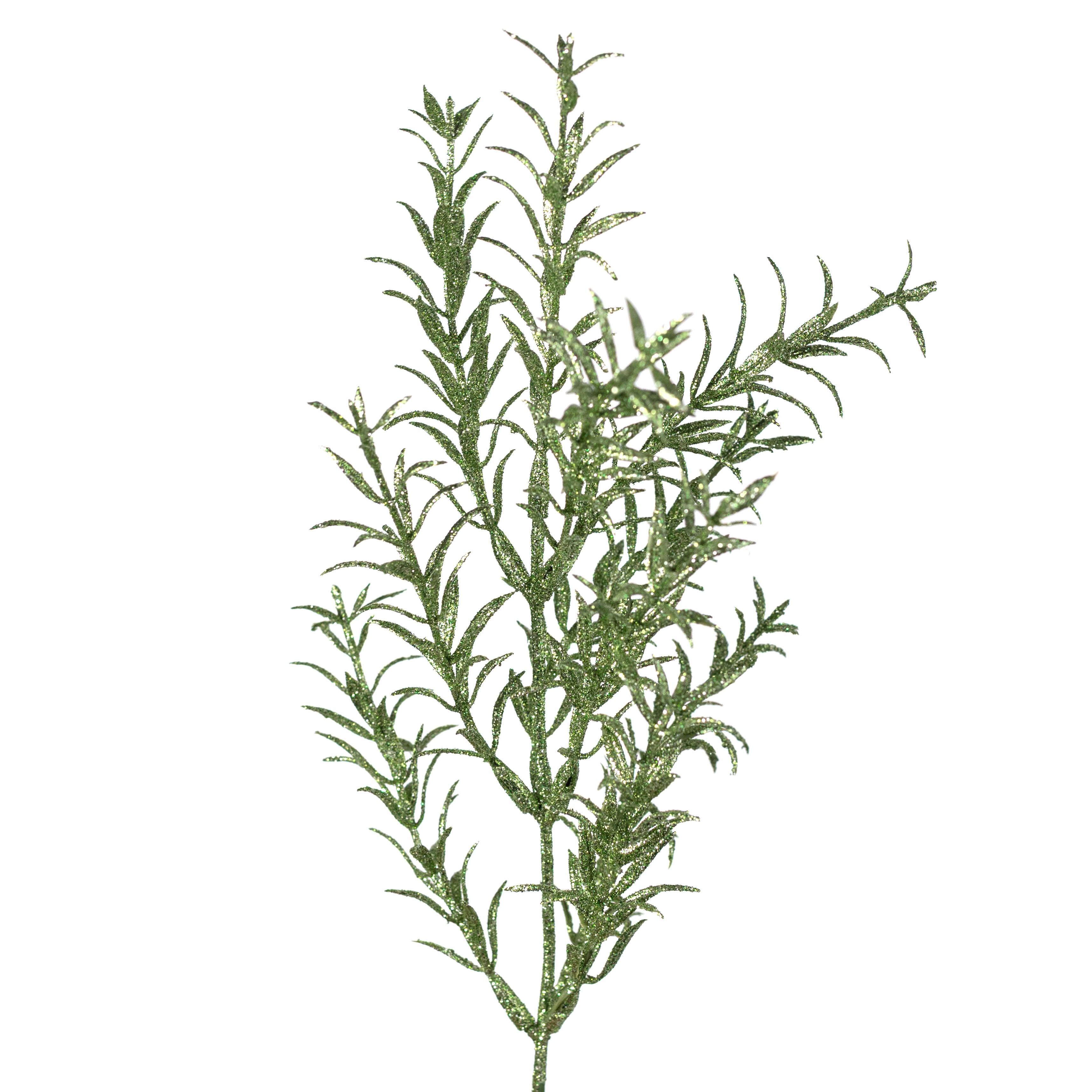 13" Glitter Rosemary Bush: Sage Green