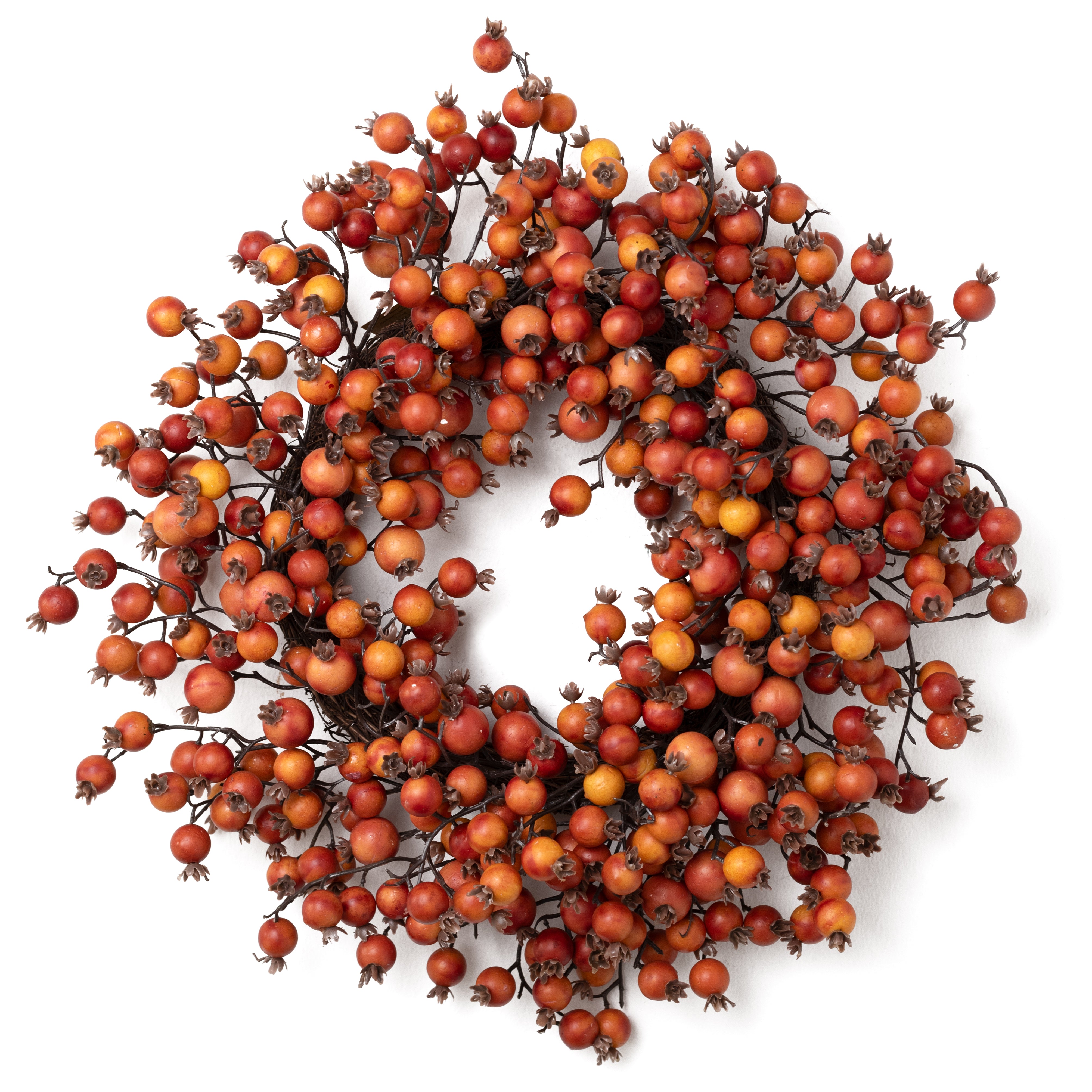 24" Orange Berry Wreath